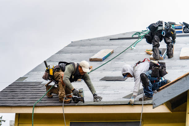 Professional Roofing technician working in Watertown, MA